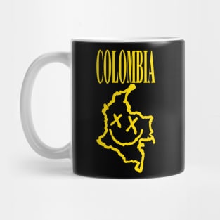 Grunge Heads Colombia Happy Smiling 90's style Grunge Face X eyes Mug